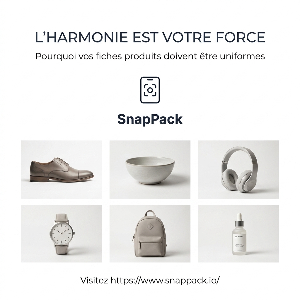 Les secrets d'un listing e-commerce cohérent : L'art de l'uniformité visuelle avec SnapPack