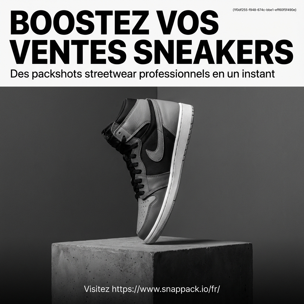 Streetwear & Sneakers : Révolutionnez vos Packshots avec l'Intelligence Artificielle de SnapPack