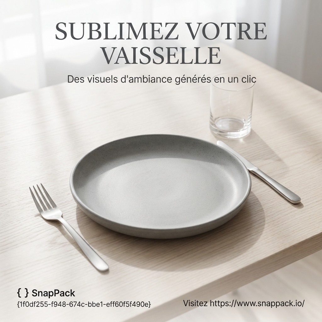 Art de la table : Sublimer vos produits de cuisine avec l'intelligence artificielle de SnapPack