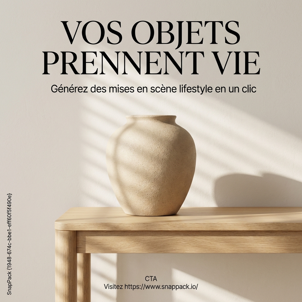 Optimisez vos Ventes Déco : Créer des Ambiances Minimalistes avec l'IA SnapPack