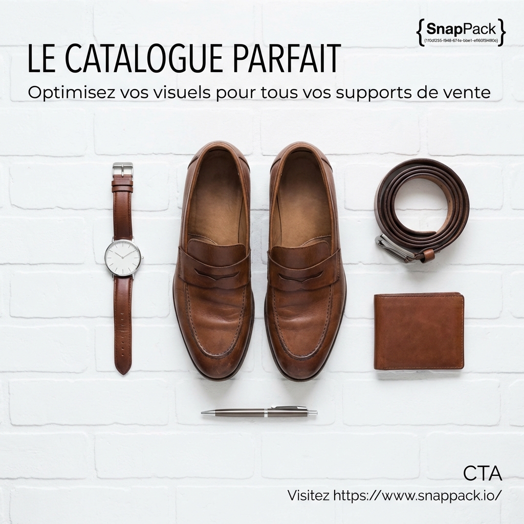 Guide du Flat Lay pour Chaussures et Accessoires : Optimisez votre Catalogue avec l'IA SnapPack