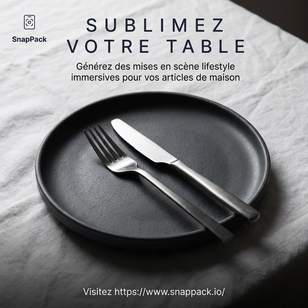 Art de la table : Sublimer vos visuels e-commerce avec l'IA SnapPack