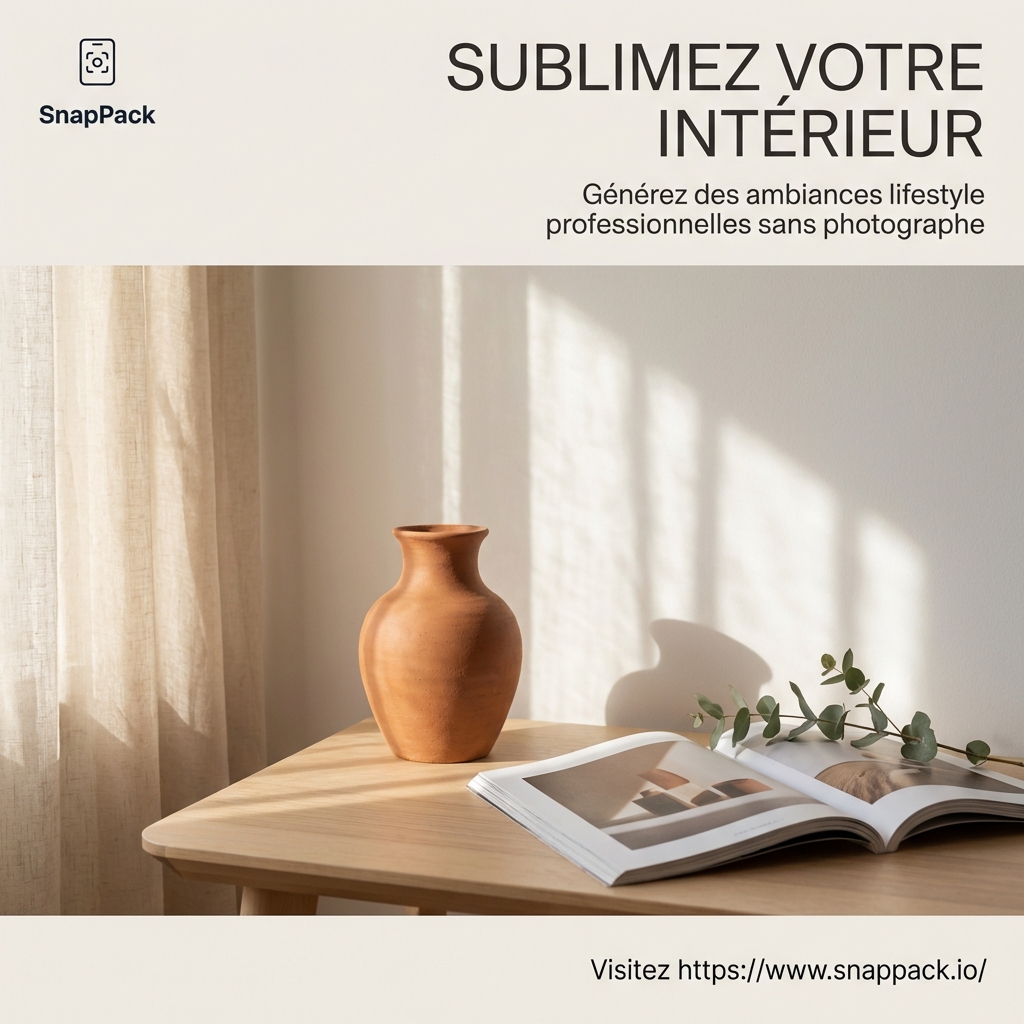 Maison & Déco : Créez des scènes lifestyle immersives avec l'IA SnapPack
