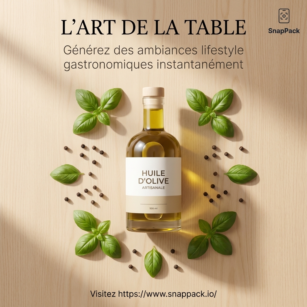 Gastronomie & IA : Sublimer vos produits culinaires sans studio photo avec SnapPack