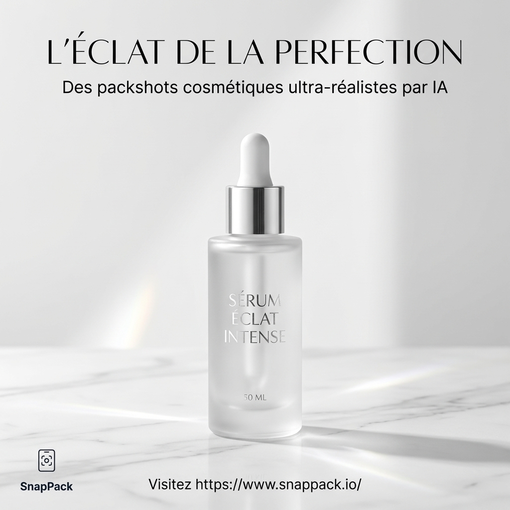 E-commerce Beauté : Créez des Packshots de Flacons Luxueux avec l'IA SnapPack