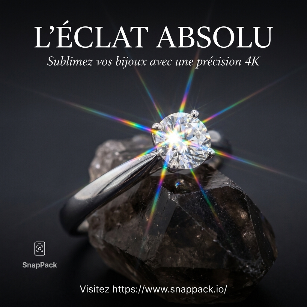 Photographie de Joaillerie 4K : Comment l'IA SnapPack Révolutionne l'Éclat de vos Bijoux