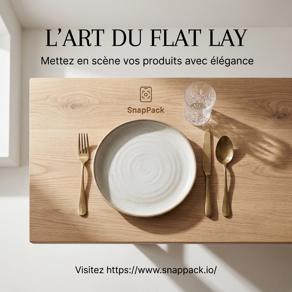 Maîtriser l'Art du Flat Lay pour sublimer vos produits de décoration avec l'IA