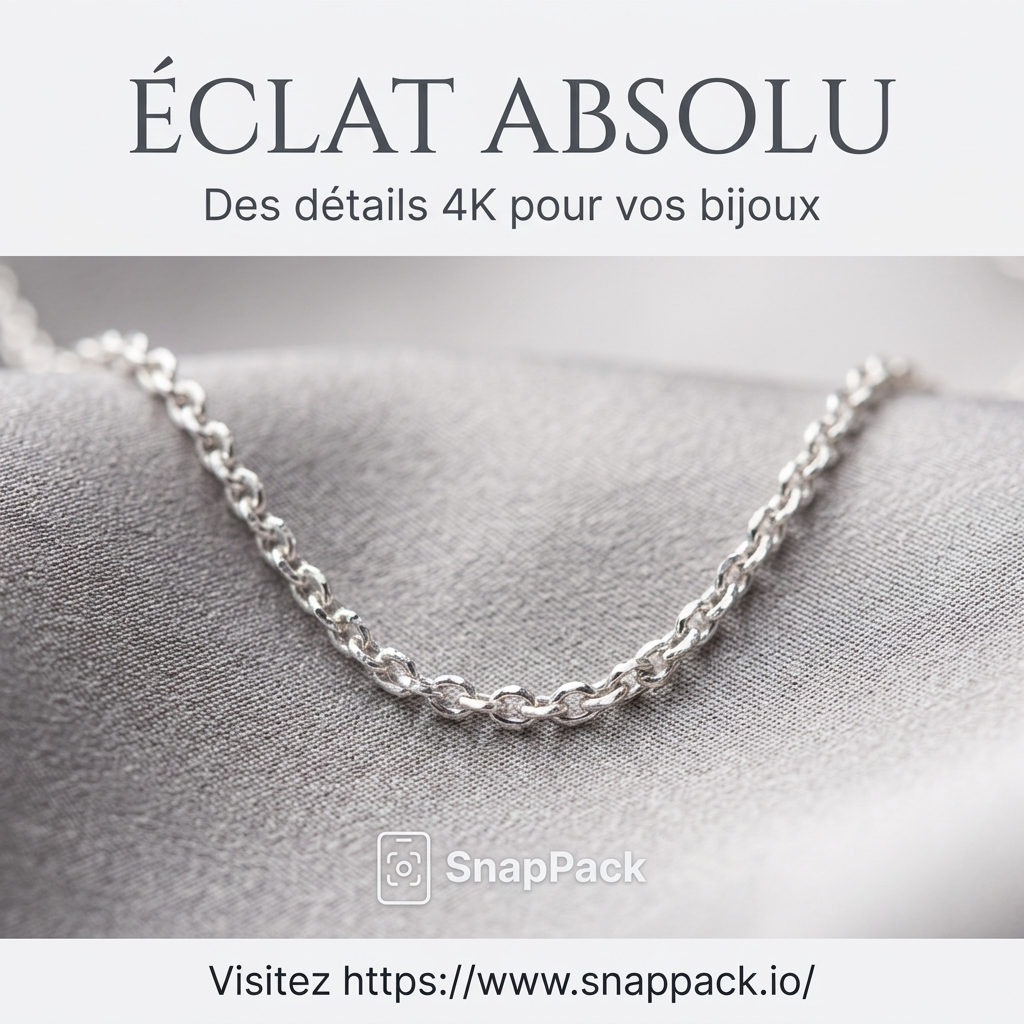 Sublimez vos bijoux en ligne : l'art du packshot 4K avec l'IA SnapPack